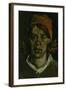 Head of a Peasant Woman with Red Hood, 1885-Vincent van Gogh-Framed Giclee Print