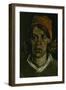 Head of a Peasant Woman with Red Hood, 1885-Vincent van Gogh-Framed Giclee Print