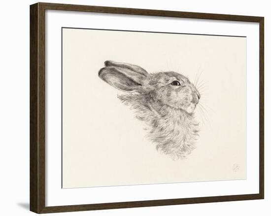 Head Of A Rabbit-Jean Bernard-Framed Art Print