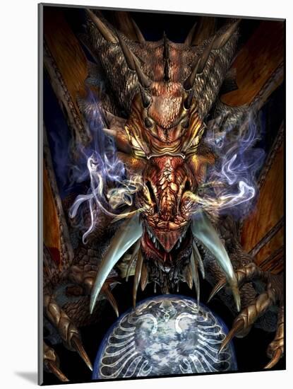 Head of a Red Dragon-Stocktrek Images-Mounted Art Print