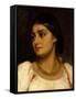 Head of a Roman Model-Frederic Leighton-Framed Stretched Canvas