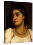 Head of a Roman Model-Frederic Leighton-Stretched Canvas