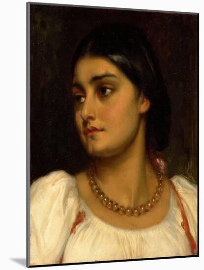 Head of a Roman Model-Frederic Leighton-Mounted Giclee Print