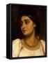 Head of a Roman Model-Frederic Leighton-Framed Stretched Canvas