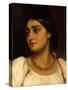 Head of a Roman Model-Frederic Leighton-Stretched Canvas
