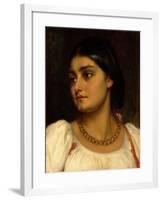 Head of a Roman Model-Frederic Leighton-Framed Giclee Print