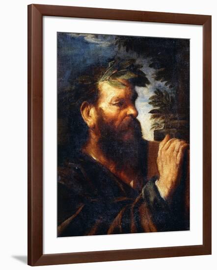 Head of a Sage-Pier Francesco Mola-Framed Giclee Print