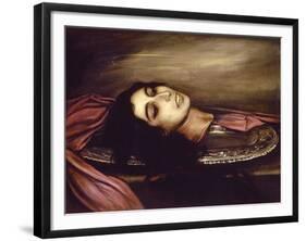 Head of a Saint Woman, 1925-Julio Romero de Torres-Framed Giclee Print