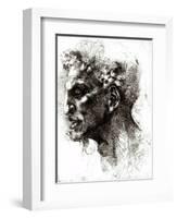 Head of a Satyr-Michelangelo Buonarroti-Framed Giclee Print