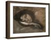 Head of a Sleeping Woman, 19th or Early 20th Century-Eugene Carriere-Framed Giclee Print