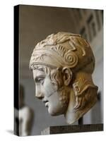 Head of a Statue of Ares. Roman Sculpture after Original of About 430 BC. Glytothek. Munich-null-Stretched Canvas