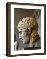 Head of a Statue of Ares. Roman Sculpture after Original of About 430 BC. Glytothek. Munich-null-Framed Giclee Print