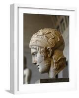 Head of a Statue of Ares. Roman Sculpture after Original of About 430 BC. Glytothek. Munich-null-Framed Giclee Print