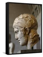 Head of a Statue of Ares. Roman Sculpture after Original of About 430 BC. Glytothek. Munich-null-Framed Stretched Canvas