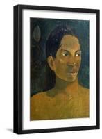 Head of a Tahitia Woman, C. 1891-Paul Gauguin-Framed Giclee Print