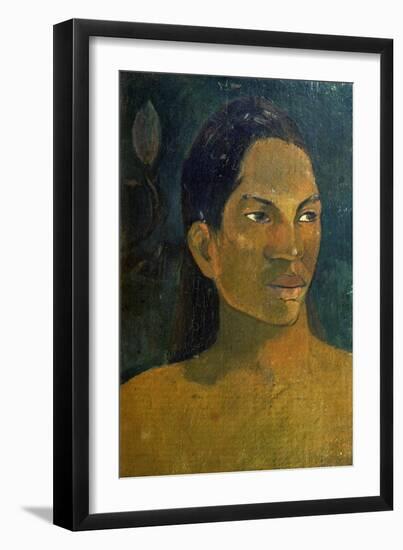 Head of a Tahitia Woman, C. 1891-Paul Gauguin-Framed Giclee Print