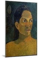 Head of a Tahitia Woman, C. 1891-Paul Gauguin-Mounted Giclee Print