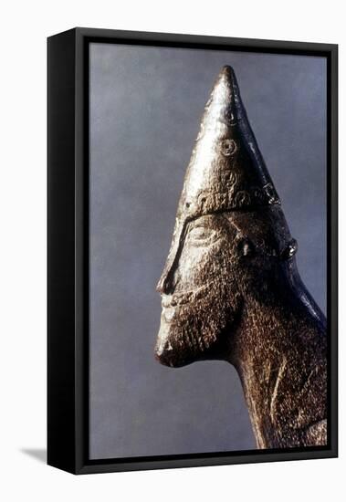 Head of a Viking Warrior, C9th-11th Century-null-Framed Stretched Canvas