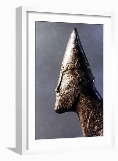 Head of a Viking Warrior, C9th-11th Century-null-Framed Photographic Print