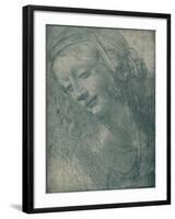 'Head of a Virgin', c15th century, (1932)-Leonardo Da Vinci-Framed Giclee Print