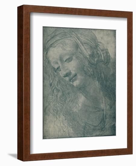 'Head of a Virgin', c15th century, (1932)-Leonardo Da Vinci-Framed Giclee Print