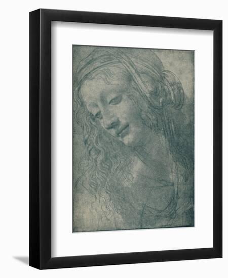 'Head of a Virgin', c15th century, (1932)-Leonardo Da Vinci-Framed Giclee Print