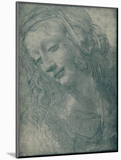 'Head of a Virgin', c15th century, (1932)-Leonardo Da Vinci-Mounted Giclee Print