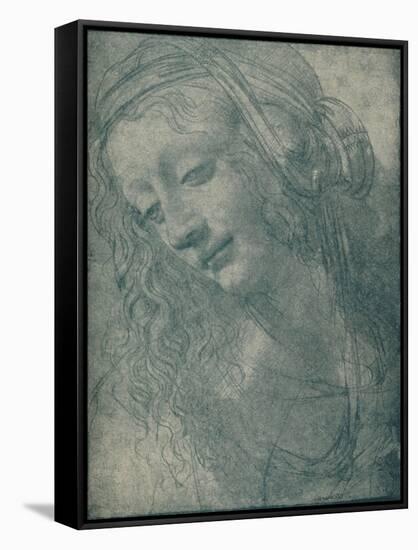 'Head of a Virgin', c15th century, (1932)-Leonardo Da Vinci-Framed Stretched Canvas