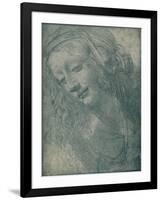 'Head of a Virgin', c15th century, (1932)-Leonardo Da Vinci-Framed Giclee Print