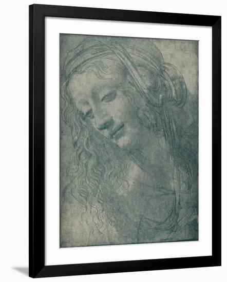 'Head of a Virgin', c15th century, (1932)-Leonardo Da Vinci-Framed Giclee Print