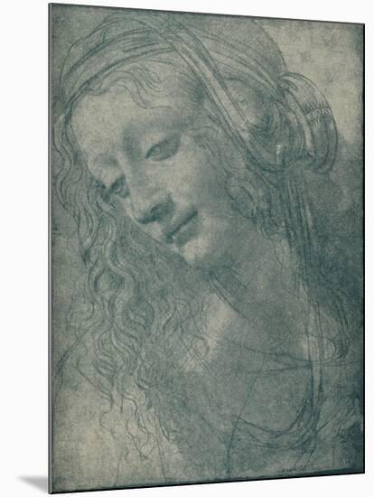 'Head of a Virgin', c15th century, (1932)-Leonardo Da Vinci-Mounted Giclee Print