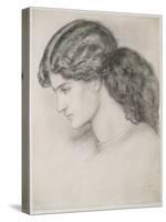 Head of a Woman, 1861-Dante Gabriel Rossetti-Stretched Canvas