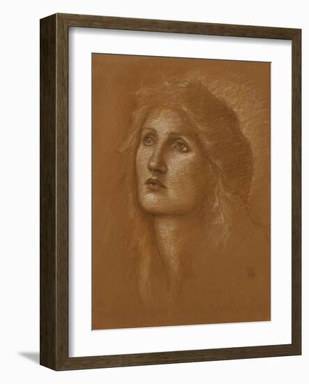 Head of a Woman, 1890-Edward Burne-Jones-Framed Giclee Print