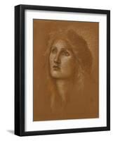 Head of a Woman, 1890-Edward Burne-Jones-Framed Giclee Print