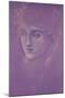 Head of a Woman, 1890s-Edward Burne-Jones-Mounted Giclee Print