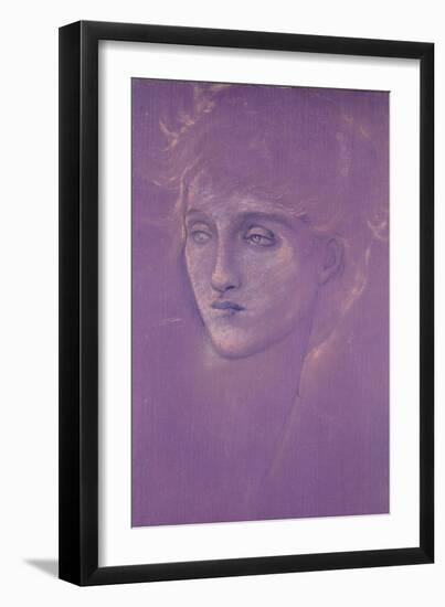 Head of a Woman, 1890s-Edward Burne-Jones-Framed Giclee Print