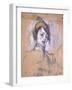 Head of a Woman, 1896-Henri de Toulouse-Lautrec-Framed Giclee Print