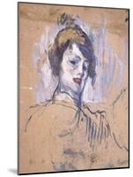 Head of a Woman, 1896-Henri de Toulouse-Lautrec-Mounted Giclee Print