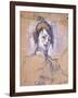 Head of a Woman, 1896-Henri de Toulouse-Lautrec-Framed Giclee Print