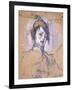 Head of a Woman, 1896-Henri de Toulouse-Lautrec-Framed Giclee Print