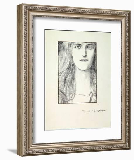 Head of a Woman, 1897-Fernand Khnopff-Framed Giclee Print