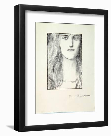 Head of a Woman, 1897-Fernand Khnopff-Framed Giclee Print