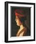 Head of a woman; a fragment-Georges De La Tour-Framed Giclee Print