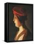 Head of a woman; a fragment-Georges De La Tour-Framed Stretched Canvas