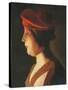 Head of a woman; a fragment-Georges De La Tour-Stretched Canvas