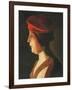 Head of a woman; a fragment-Georges De La Tour-Framed Giclee Print