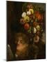 Head of a Woman and Flowers, 1871 (Oil on Canvas)-Gustave Courbet-Mounted Giclee Print