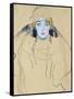 Head of a Woman by Gustav Klimt-null-Framed Stretched Canvas