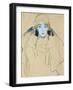 Head of a Woman by Gustav Klimt-null-Framed Photographic Print