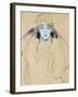 Head of a Woman by Gustav Klimt-null-Framed Photographic Print